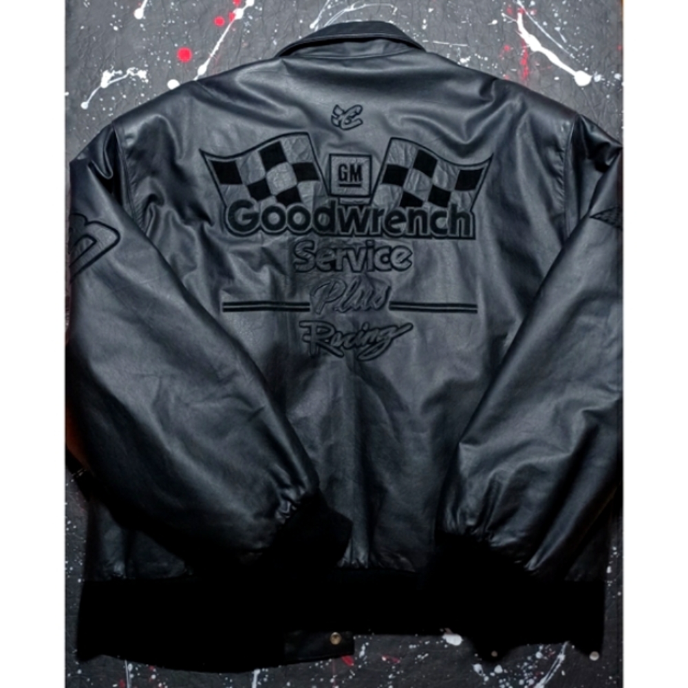 Dale Earnhardt vintage Chase Authentics Goodwrench racing leather jacket NASCAR